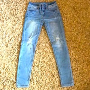Light blue skinny jeans